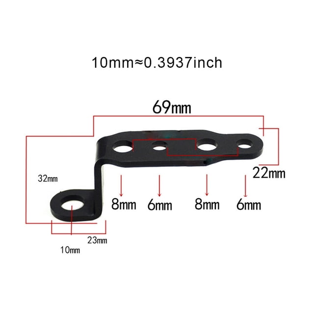 3X Support de Rallonge Support de Phare Support de Miroir Fournitures de Moto Multicolore Multifonctionnel Antirouille Solidité Fournitures de Moto