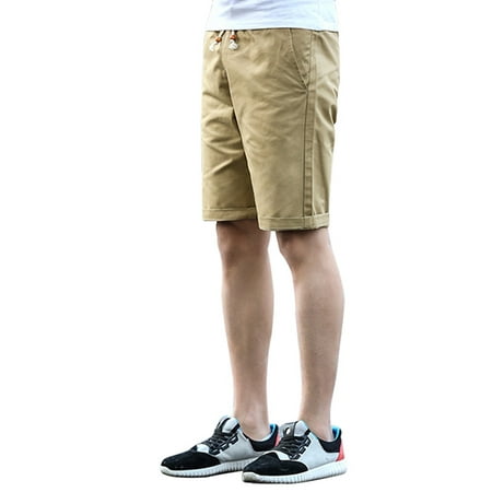 Summer Men's Fashion Classic Casual Cotton Drawstring Short (Best Pants For Short Guys)
