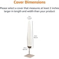 thumbnail image 2 of Outdoor Patio Umbrella Cover, Waterproof Fabric Protects Against Rain and UV, All-Season Protection, Beige/White, 7" x 23" x 76", 2 of 2