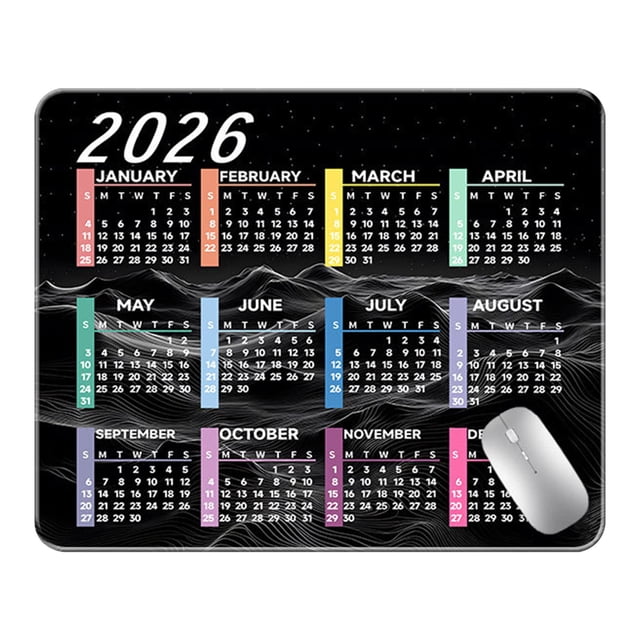 Mouse Pads for Desk 2026 Calendar Mouse Pad Compact Desk Mat for Office Use Office Desk Mat