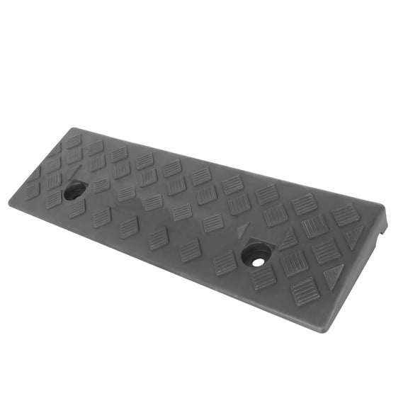 UEETEK Black Plastic Portable Slope Ramp with Stable Non- Base for Home Use Threshold Accessibility