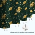 thumbnail image 6 of Green Octopus Planet Star Pattern Shower Curtain 36"x72" ,Bathroom Decorative Shower Curtains Set with 12 Hooks,Modern Waterproof Washable Shower Curtain, 6 of 6