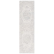 SAFAVIEH Martha Stewart Trace Ernestine Floral Runner Rug, Ivory/Blue, 2'3" x 8'
