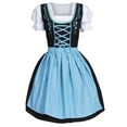 thumbnail image 2 of MSJUHEG Fall Dresses For Women 2023 Blue Dress Women'S Oktoberfest Costume Bavarian Beer Girl Drindl Tavern Maid Dress Homecoming Dresses Blue M, 2 of 4