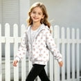 thumbnail image 6 of Zip Up Hoodie for Girls Polka Dot Print Long Sleeve Sweatshirt Hooded Jacket Front Pockets Trendy Fall Winter Casual Loose Fit Top, 6 of 6