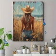 thumbnail image 4 of Qisvanset Framed Canvas Wall Art, 12x16 Inch Love Western Cowboy Coastal Bible Wall Print, 4 of 5