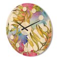 thumbnail image 3 of Designart 'Foliage Tropical II' Mid-Century Modern Wood Wall Clock, 3 of 5