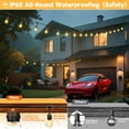 thumbnail image 6 of Outdoor Safety String Lights 150FT - 24V 20W Commercial Grade Low Voltage Strand with 60 S14 Shatterproof Bulbs for Tree Garden Yard | Warm Yellow 3500K Party Lights | IP65 Waterproof | UL Listed, 6 of 10