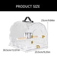 thumbnail image 2 of Clear Acrylic Travel Birdcage with Ventilation Breathable Bird Carriers Cage with Feeding Cup Aviary All Size Birds, 2 of 9
