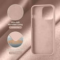 thumbnail image 6 of Silicone Case for iPhone 13 Pro - Shock Absorbent- Liquid silicone case Compatible with iPhone 13 Pro (6.1 inch) Rose Gold Color, 6 of 7