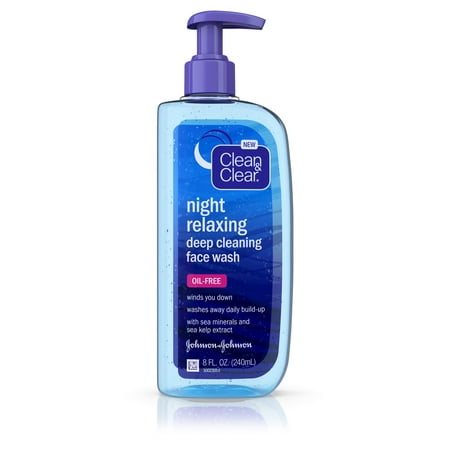 Clean & Clear Night Relaxing Oil-Free Deep Cleaning Face Wash 8 fl. (Best Face Cleaning Products)
