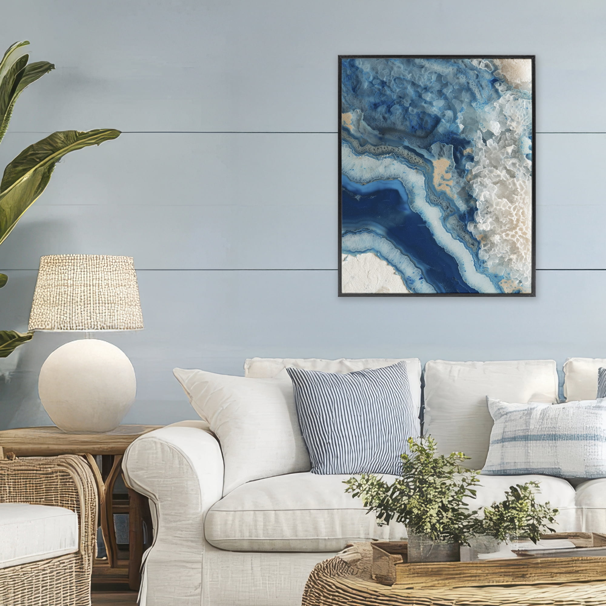 Stupell Industries Ocean's Minerals Flow Black Framed Giclee Art, design by Svetlana Aleynikova