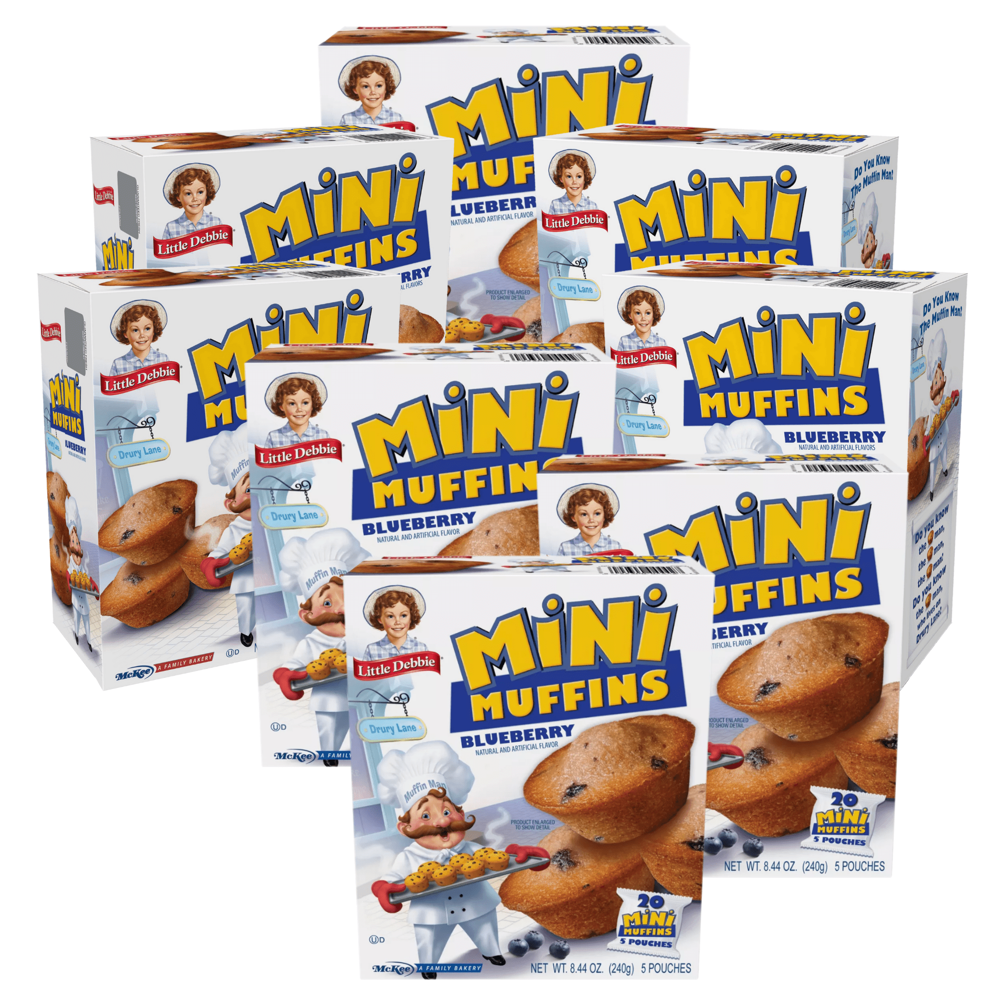 Little Debbie Blueberry Mini Muffins, 8 Boxes of BiteSized Muffins
