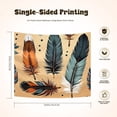 thumbnail image 3 of Tribal Boho Decorative Durable Wall Hanging Tapestry for House Bedroom Dorm Home College Deco 51x59 Inch Washable Decorative Big Tapestry Feathers Vibrant Leaves Tapestries, 3 of 7