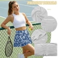 thumbnail image 6 of Xoenoiee Blue Rose Flower Print Women's High Waisted Pleated Tennis Skirts with Pockets Inner Shorts Lightweight Athletic Golf Skorts for Women, S, 6 of 6
