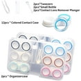 thumbnail image 4 of Estuche para lentes de contacto, paquete de 2 Caja de cuidado de lentes de contacto transparente portátil, contenedor, kit de almacenamiento en remojo para viajes y hogar Xemadio WMZL-782-2, 4 of 7