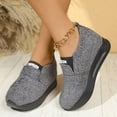 thumbnail image 4 of Mepaouo Slip on Casual Shoes for Women Fleece Platform Winter Warm Walking Shoe Sneakers(Grey,5.5), 4 of 9