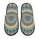 thumbnail image 1 of Fotbe Round Mandala1 Pantuflas Peludas para Mujer con Estampado, Zapatillas de Peluche, Zapatos de Invierno para Casa, Uso Interior y Exterior-Medium, 1 of 8