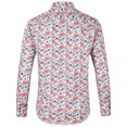 thumbnail image 3 of Lars Amadeus Men's Flower Palm Long Sleeve Button Down Hawaiian Shirt, 3 of 7