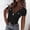 #215-Black, variant on Haivin Women's Casual Loose Fit T-Shirt, Solid Color V-Neck Short Sleeve Top, Breathable and Comfortable for Everyday Wear and Relaxed Style