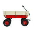 thumbnail image 4 of Tcbosik All-Terrain Cargo Wagon with 10" Air Tires, Utility Storage Cart with Wood Fence for Outdoor Garden Yard Patio, Red, 4 of 9