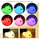 thumbnail image 3 of Luz de noche para niños, luz de noche LED de silicona con control remoto, control táctil USB para cargar, regulador de color RGB, adecuada para dormitorio y sala de estar., 3 of 5