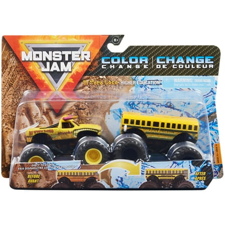 Monster Jam 1:64 2-Pack (Color Change) El Toro Loco v Higher Education