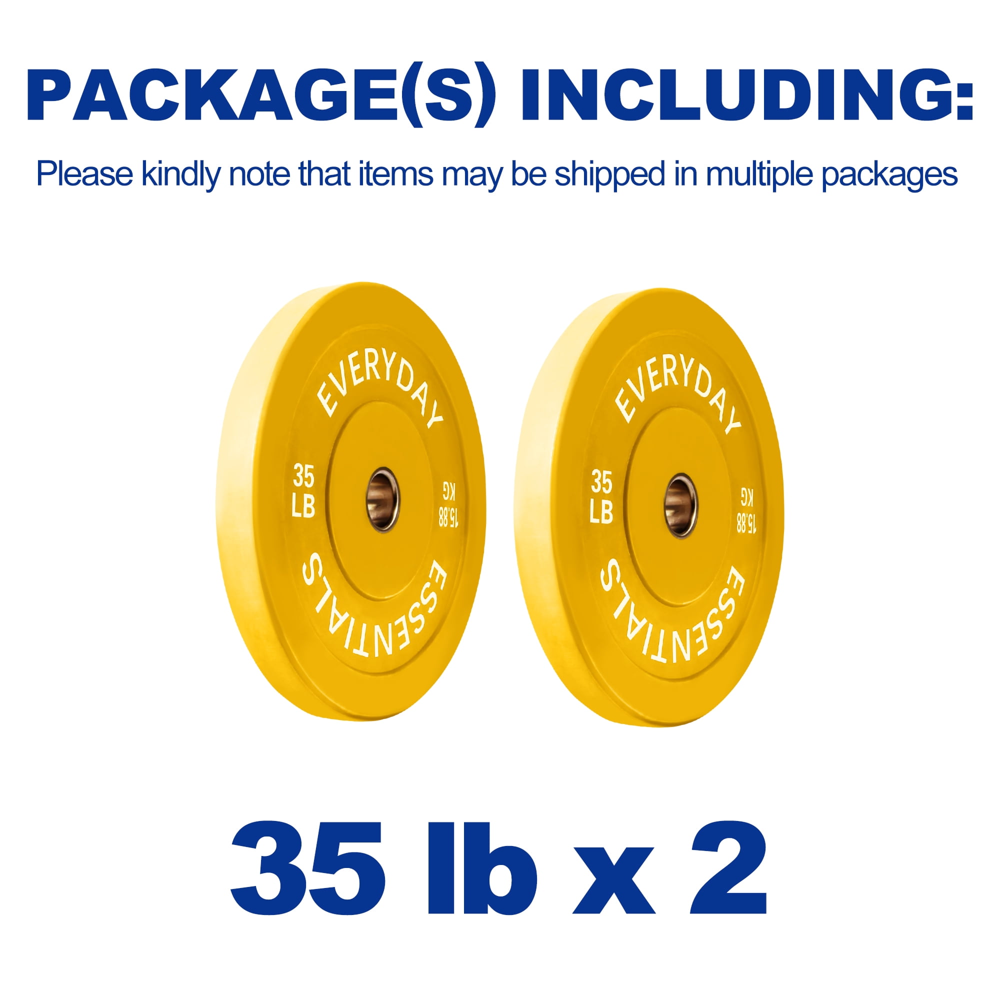 BalanceFrom Olympic Bumper Plate Weight Plate, 35 lbs Pair Color