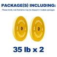 thumbnail image 5 of BalanceFrom Olympic Bumper Plate Weight Plate, 35 lbs Pair Color, 5 of 9