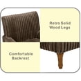 thumbnail image 5 of S-HOME Classic Mid-Century Modern Chair Plush Upholstered Armchair with 9-Inch Solid Wood Legs for Living Room Seating, Dark Coffee, 5 of 9