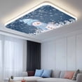 thumbnail image 2 of Blue Snowman Christmas Fluorescent Light Covers, Xmas Winter Snowflake Navy Blue Magnetic Light Covers for Ceiling Lights, Fluorescent Ceiling Shade Filters for Classroom Bedroom Office 4x2Ft x 1PCS, 2 of 8