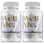 (2 Pack) Wellme MenoRescue - Keto Weight Loss Formula - Energy & Focus Boosting Dietary Supplements for Weight Management & Metabolism - Advanced Fat Burn Raspberry Ketones Pills - 120 Capsules
