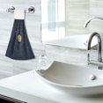 thumbnail image 5 of Yayeee Kitchen Hanging Hand Towels Set of 2 with Loop Bathroom Absorbent Tie Towel, Cat Planet, 5 of 7