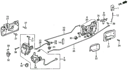 Acura 72655-SD4-J01 Door Lock Actuator Motor Acura 72655-SD4-J01 Door Lock Actuator Motor