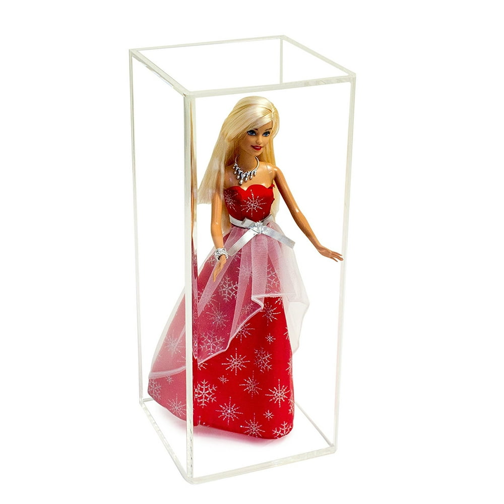 Deluxe Clear Acrylic Figurine Display Case for Doll Bobblehead Action