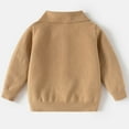 thumbnail image 5 of Posijego Boys Uniform Sweater Tops Half Zip Collar School Uniforms Long Sleeve Knit Pullover Sweater for Girls, 5 of 9