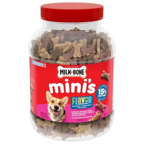Milk-Bone Flavor Snacks Dog Biscuits, Mini's (Various Sizes)