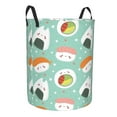 thumbnail image 2 of Kll Kawaii Sushi Waterproof Foldable Laundry Hamper Bucket With Handles For Storage Bin,Kids Room,Home Organizer (Small), 2 of 8
