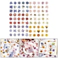 thumbnail image 5 of MYG 45pcs Simulated Flower Stickers Diary Deco Craft Scrapbook Aesthetic Stationery, 5 of 5