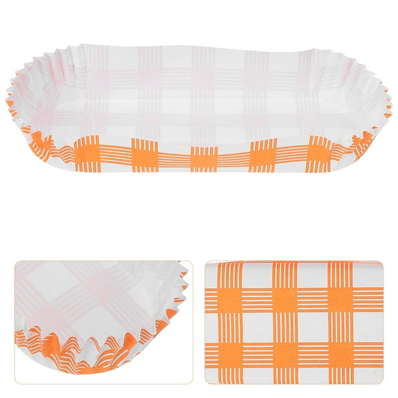 GOOHOCHY 100 Pcs Hot Dog Trays Paper Hot Dog Holders Hot Dog Wrappers Fried Food Containers