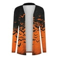 thumbnail image 5 of Feancey Plus Size Open Front Cardigans for Women Halloween Novelty Print Shawl Cardigan Milk Silk Soft Long Sleeve Duster Cardigans Multicolor 4XL, 5 of 8