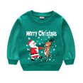 thumbnail image 2 of Generic Toddler Boys Girls Christmas Sweatshirts Long Sleeve Printed Letter Top Sweatshirt Cotton Casual Crewneck Pullover Autumn Winter Clothes for Holiday Party Christmas （2-3 Years Pink）, 2 of 7