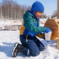 thumbnail image 4 of DREAM PAIRS Boys' Snow Boots, Mid-Calf Winter Boots with Warm Lining, Water-Resistant Upper, Hook-and-Loop Closure and Anti-Slip TPR Outsole, 4 of 6