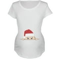 thumbnail image 1 of Peeking Christmas Baby White Womens Soft Maternity T-Shirt, 1 of 1