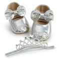 thumbnail image 5 of Infant Baby Girls Soft Sole Non-Slip Shoes Bowknot Decoration Princess Shoes, 5 of 8