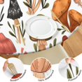 thumbnail image 4 of Colorful Mushroom Leaf White Pattern Round Fitted Tablecloth with Elastic Edge,Dining Table Cover Waterproof,Outdoor Round Tablecloth for Camping,Dining,Indoor and Outdoor, 4 of 7