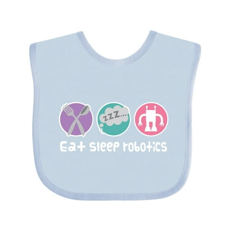 

Inktastic Robot Eat Sleep Robotics Gift Baby Girl Bib