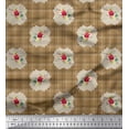thumbnail image 1 of Soimoi Cotton Poplin Fabric Check & Floral Artistic Decor Fabric Printed Yard 56 Inch Wide, 1 of 1