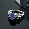 thumbnail image 3 of Gem Stone King 2.00 Ct Oval Blue Lapis 925 Sterling Silver Ring, 3 of 5