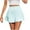 Light Blue, variant on Plebaso Women's Shorts Summer Plaid Ruffle Shorts Casual Elastic High Waist Lightweight Shorts